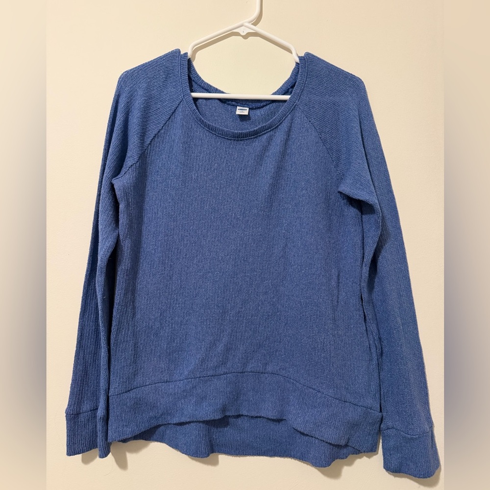 Old Navy Blue Knit Long Sleeve Sweater Small